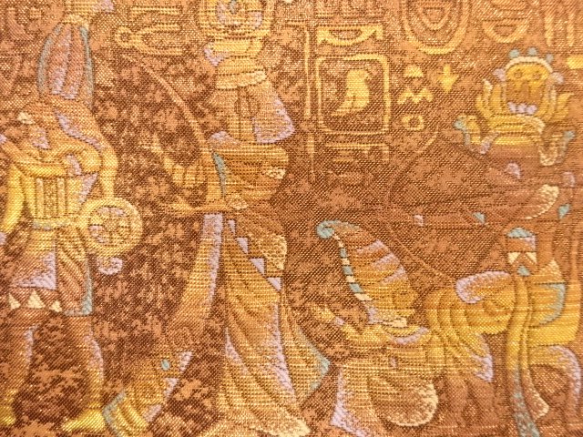  エジプト壁画模様織り出し　名古屋帯